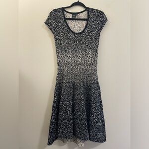 Saks Fifth Avenue Black Label Metallic Thread Gradient‎ Sweater Dress - S